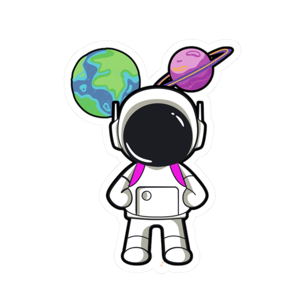 Astronaut_ Kiss-Cut Stickers