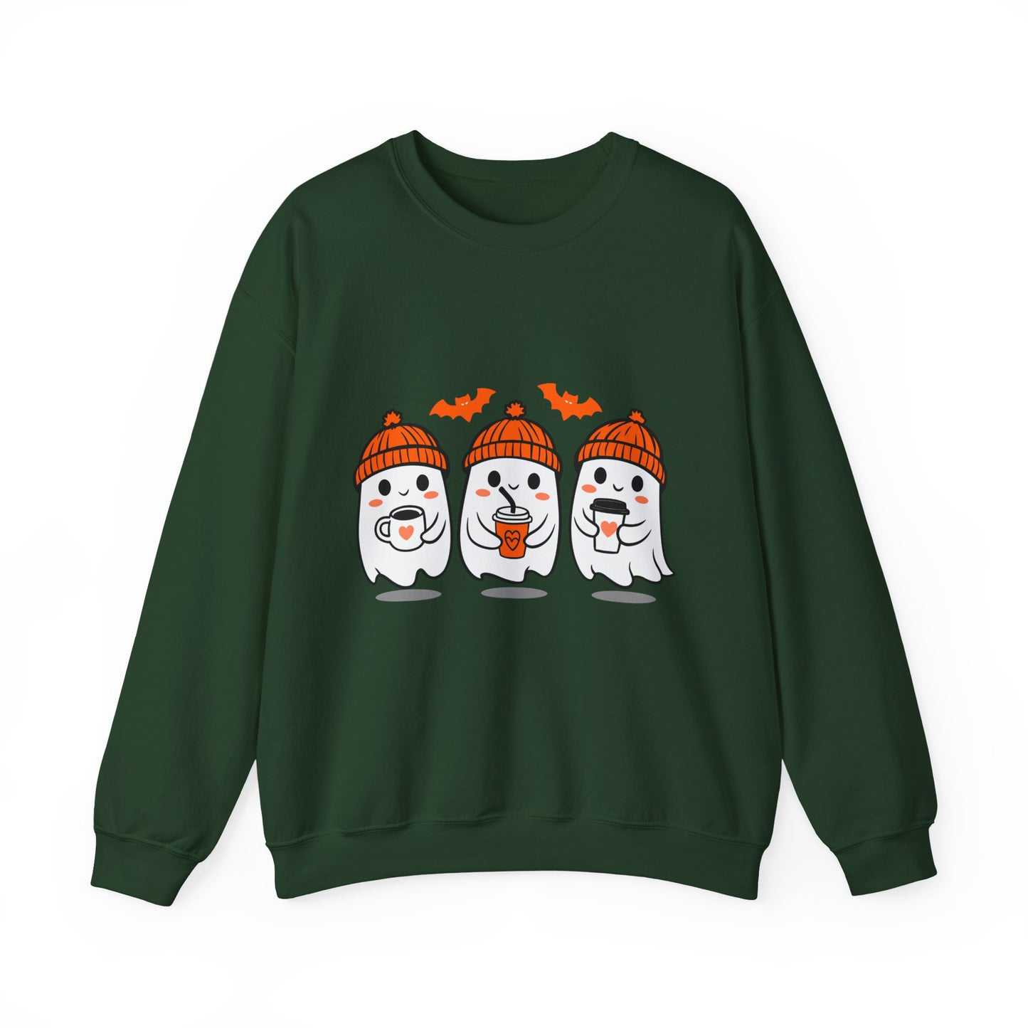 Spooky Ghosts Crewneck Sweatshirt, Halloween Sweatshirt