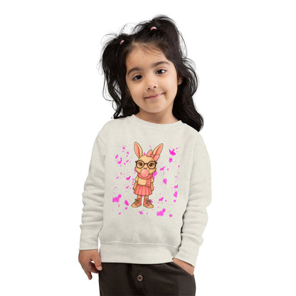 Cute Bunny Toddler Sweatshirt, Kids' Casual Wear
