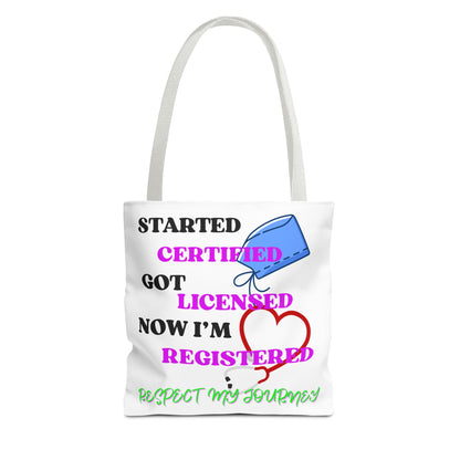 Certified Journey Tote Bag, Inspirational Gift