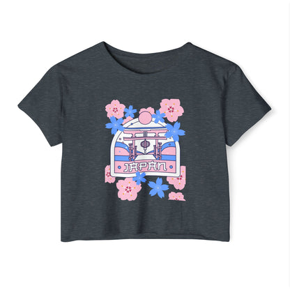 Japan Floral Women's Festival Crop Top