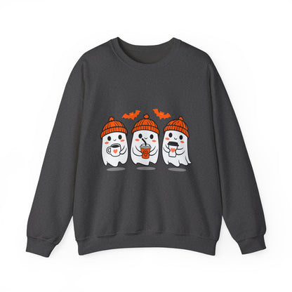 Spooky Ghosts Crewneck Sweatshirt, Halloween Sweatshirt