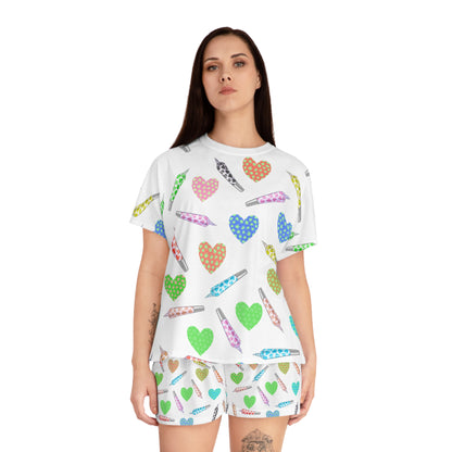 "Joint Love" Women's Short Pajama Set (AOP)