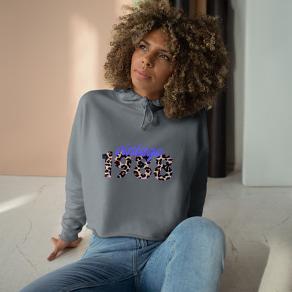 Vintage 1988 Crop Hoodie, Retro Fashion