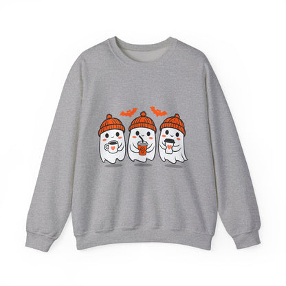 Spooky Ghosts Crewneck Sweatshirt, Halloween Sweatshirt