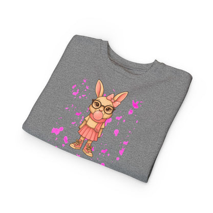 Cute Bunny Toddler Sweatshirt, Kids' Casual Wear
