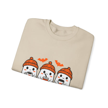 Spooky Ghosts Crewneck Sweatshirt, Halloween Sweatshirt