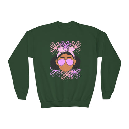 Youth Graphic Sweatshirt with Floral Design