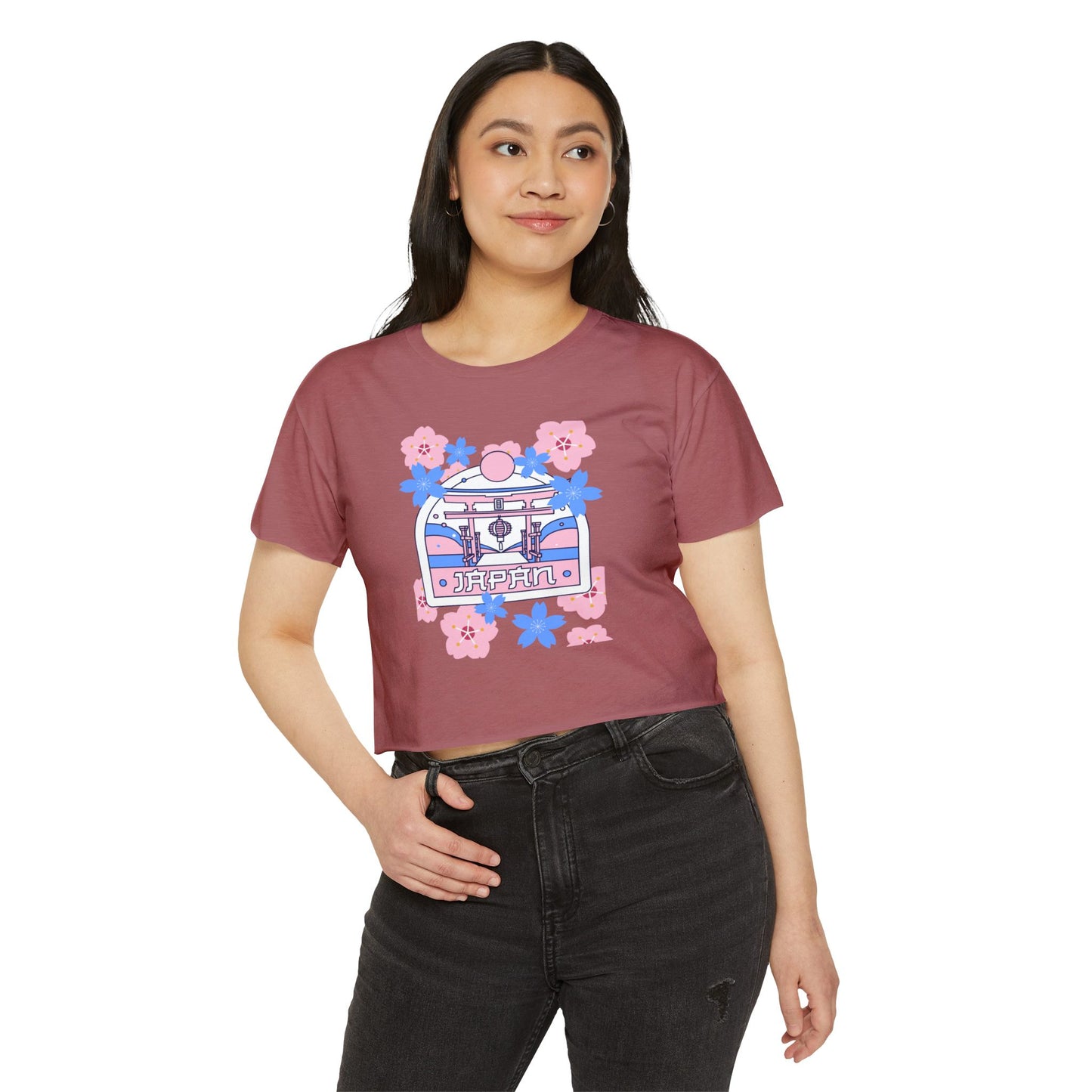 Japan Floral Women's Festival Crop Top