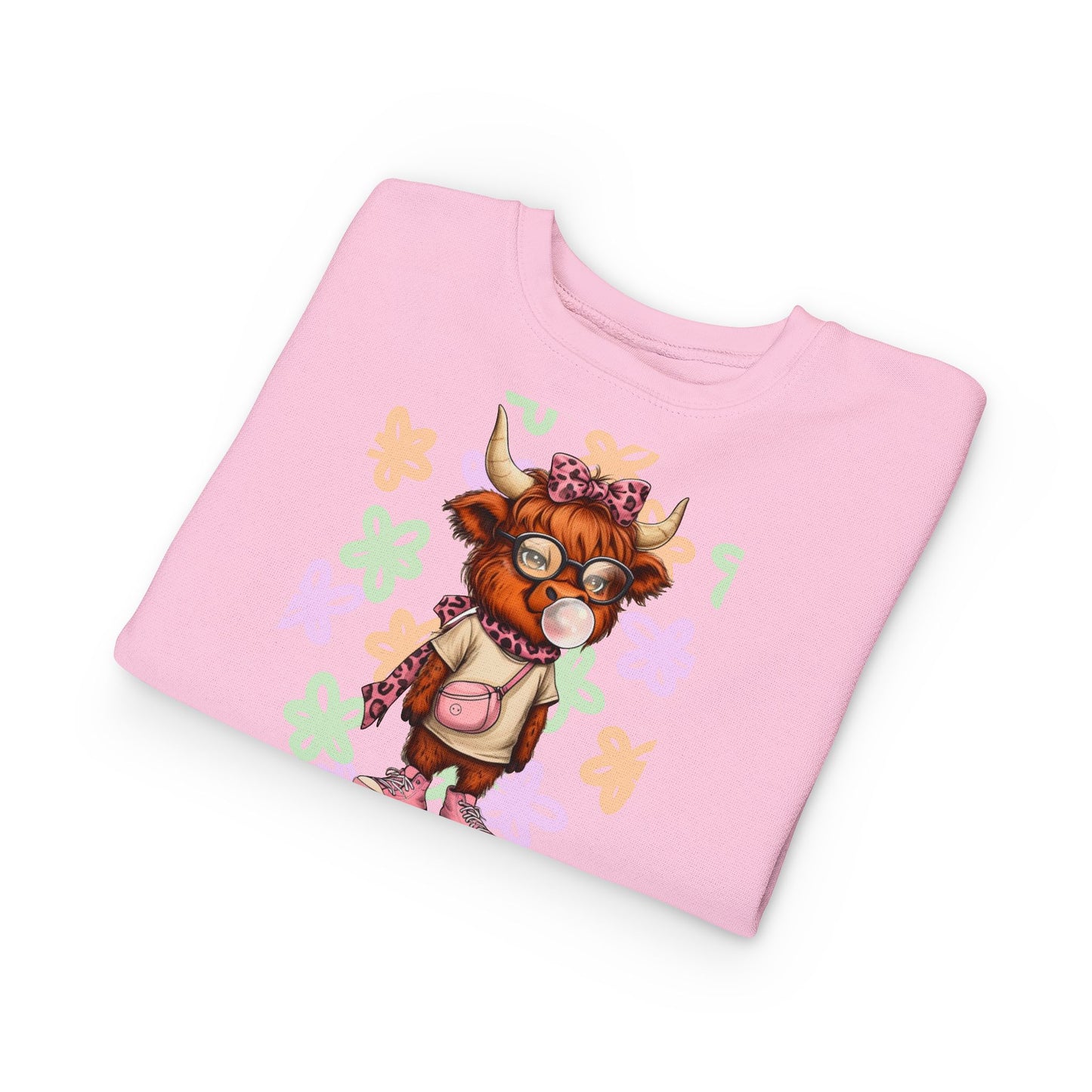 Cute Toddler Sweatshirt with Floral Animal Design