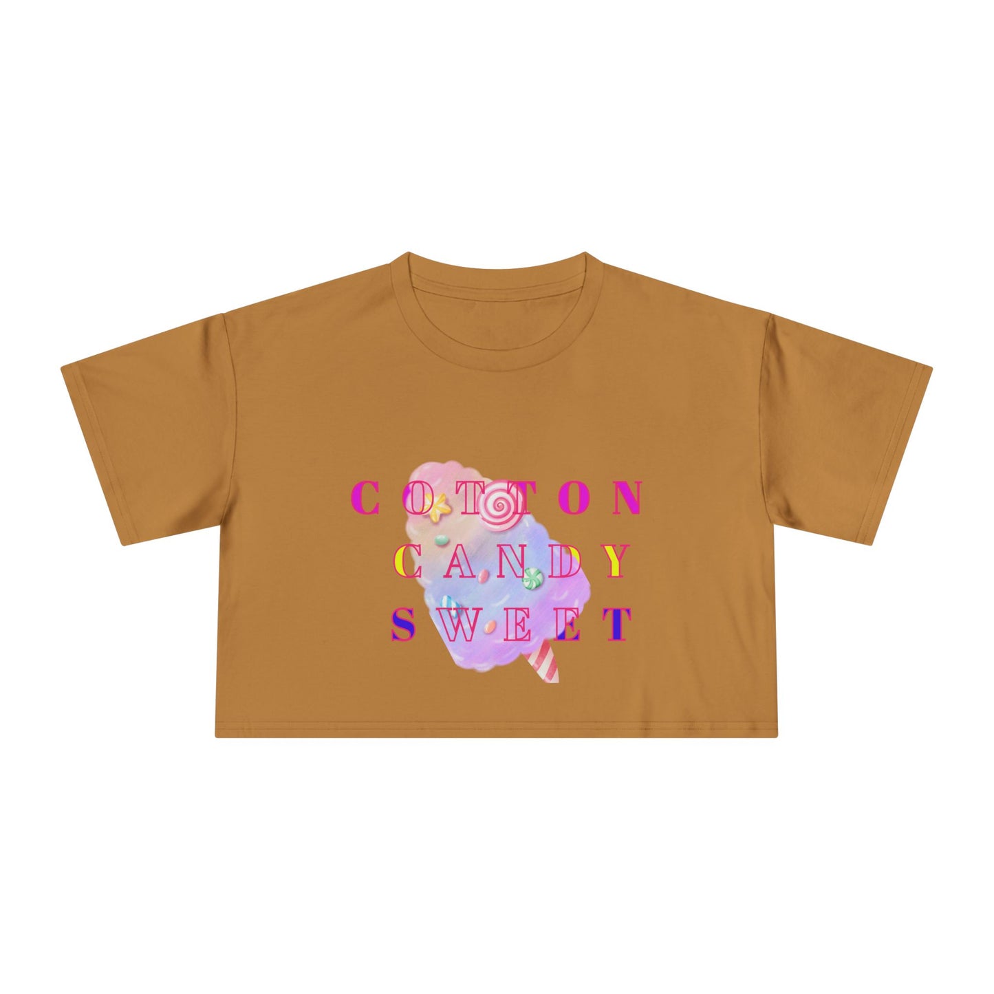 "Cotton Candy Sweet"- Women's Crop Tee