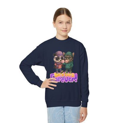 Youth Animal Friendship Sweatshirt, Besties Forever