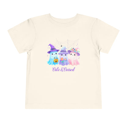 Cute & Cursed Toddler Tee, Halloween Shirt for Kids