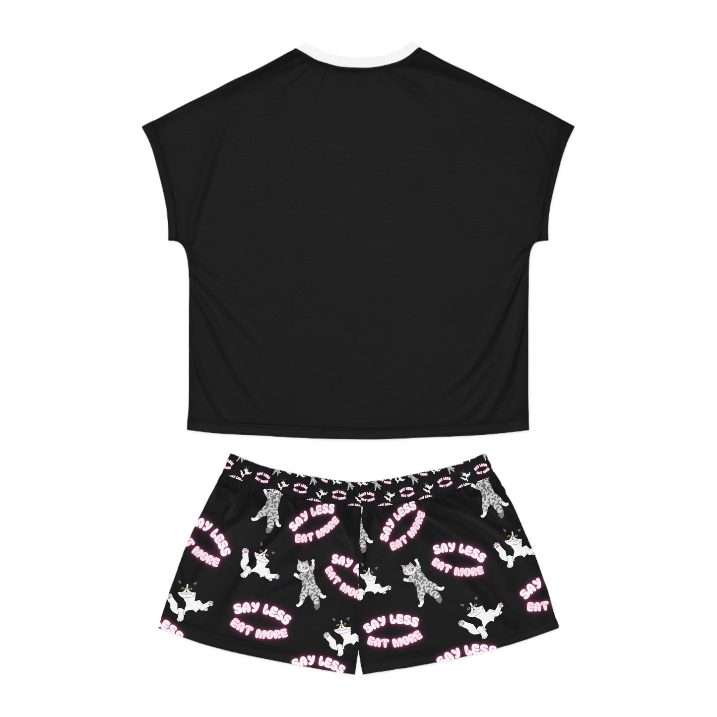 Playful Cat-Themed Women's Pajama Set