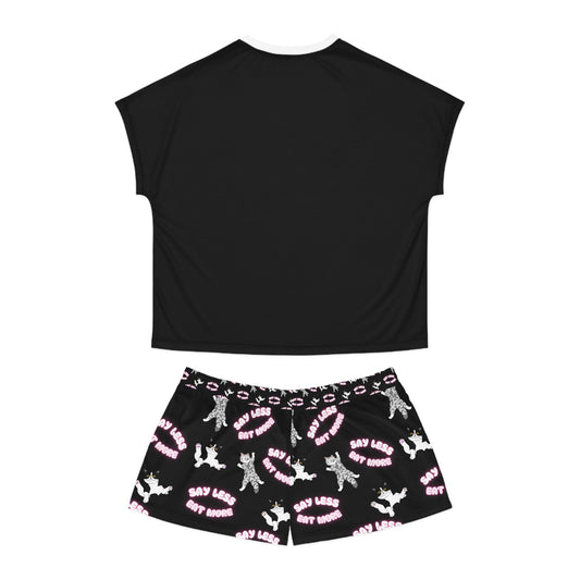 Playful Cat-Themed Women's Pajama Set