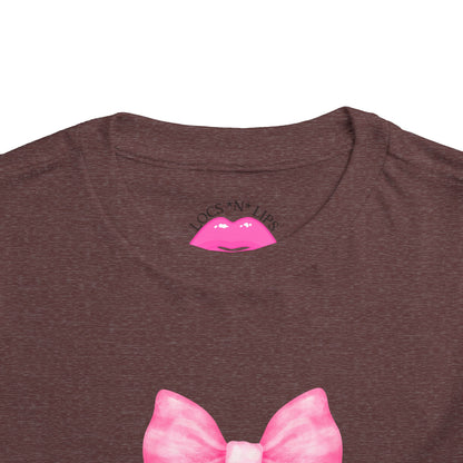Cute Toddler Tee with Pink Bow Boots Design