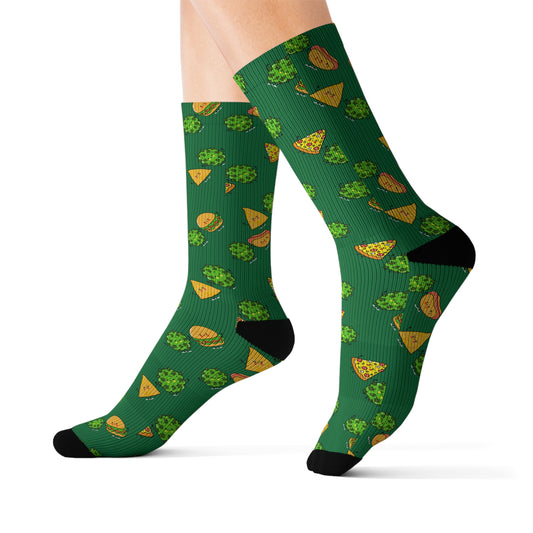 Green Munchies Socks| Unisex