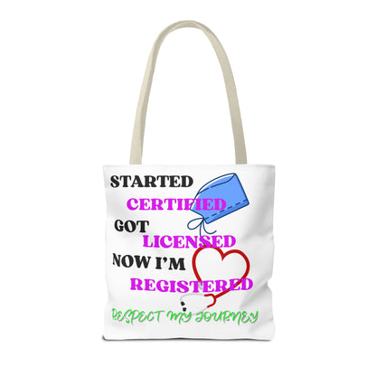 Certified Journey Tote Bag, Inspirational Gift