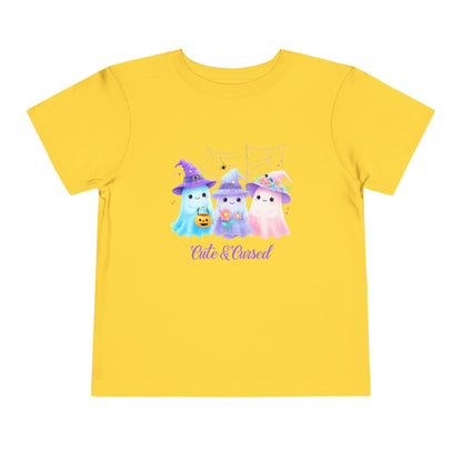 Cute & Cursed Toddler Tee, Halloween Shirt for Kids