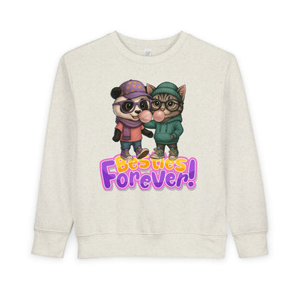 Toddler Sweatshirt - Besties Forever, Cute Friendship