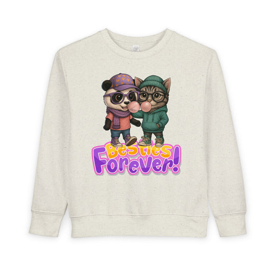 Toddler Sweatshirt - Besties Forever, Cute Friendship