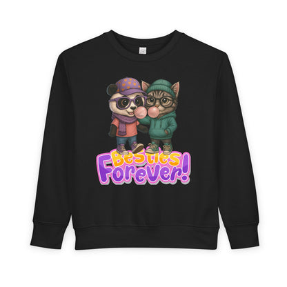 Toddler Sweatshirt - Besties Forever, Cute Friendship