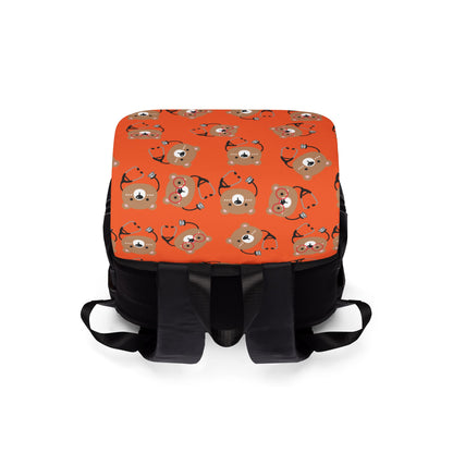 Cute Bear Pattern Unisex Casual Shoulder Backpack