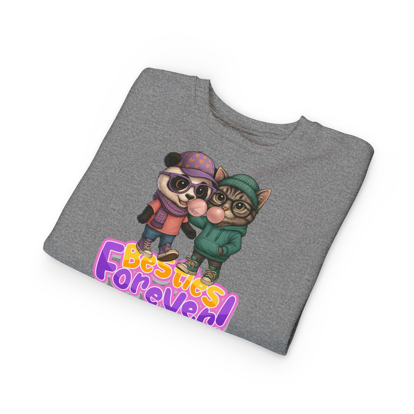 Toddler Sweatshirt - Besties Forever, Cute Friendship