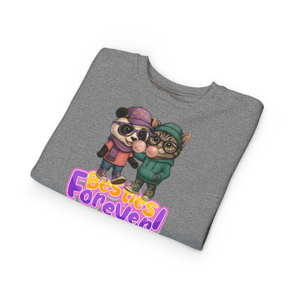 Toddler Sweatshirt - Besties Forever, Cute Friendship