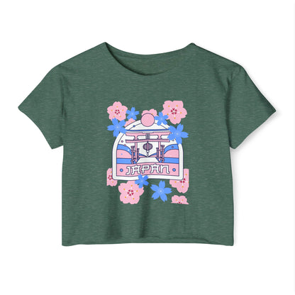 Japan Floral Women's Festival Crop Top