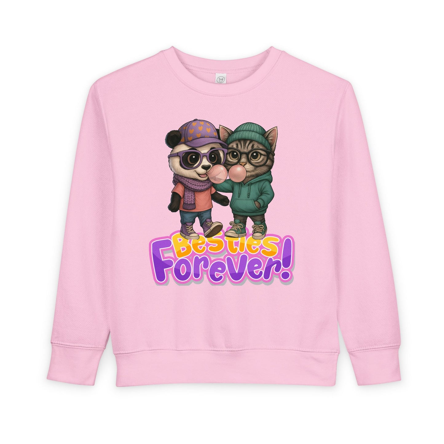 Toddler Sweatshirt - Besties Forever, Cute Friendship