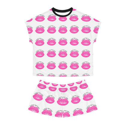 Locs and Lips  Women's Short Pajama Set (AOP)