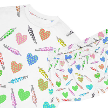 "Joint Love" Women's Short Pajama Set (AOP)