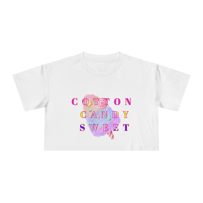 "Cotton Candy Sweet"- Women's Crop Tee