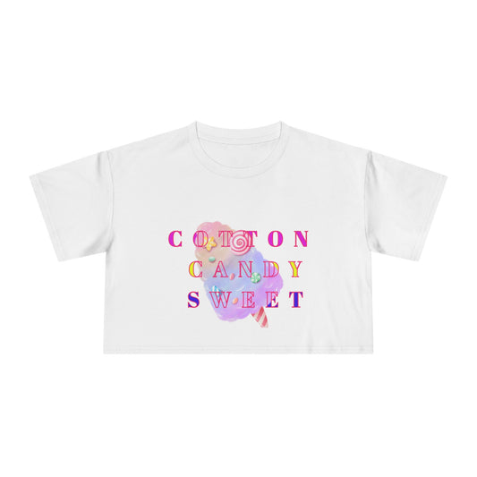 "Cotton Candy Sweet"- Women's Crop Tee