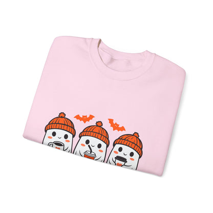 Spooky Ghosts Crewneck Sweatshirt, Halloween Sweatshirt