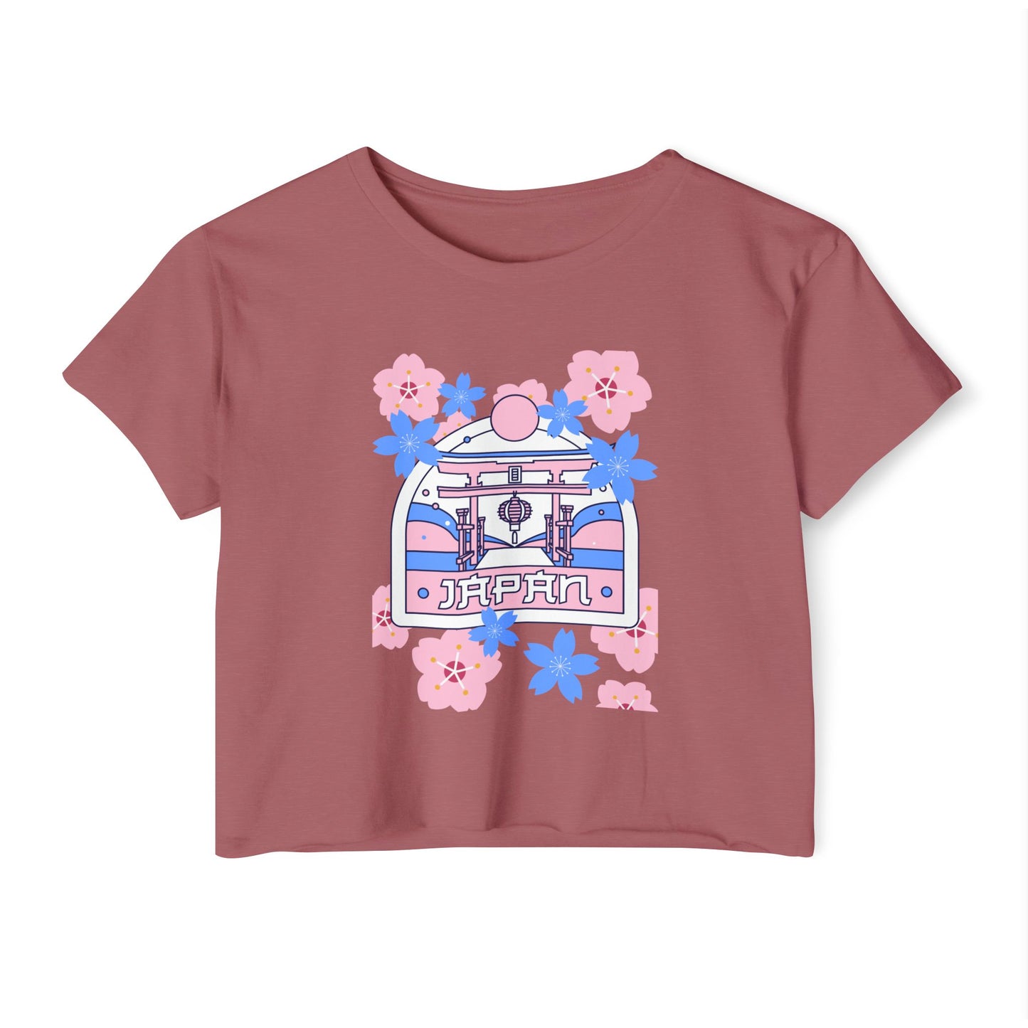 Japan Floral Women's Festival Crop Top