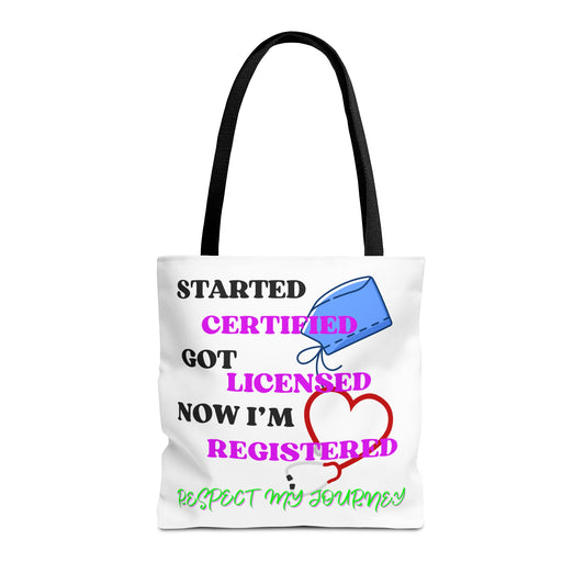 Certified Journey Tote Bag, Inspirational Gift