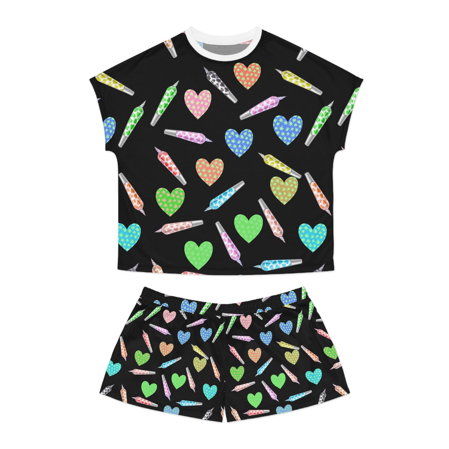 "Joint Love" Women's Short Pajama Set (AOP)