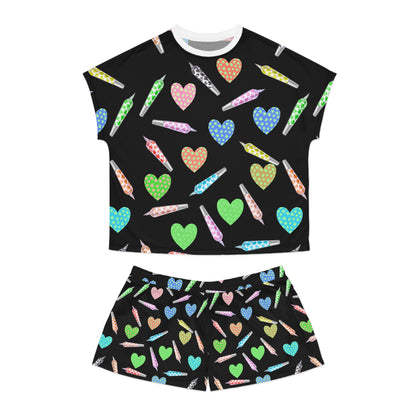 "Joint Love" Women's Short Pajama Set (AOP)