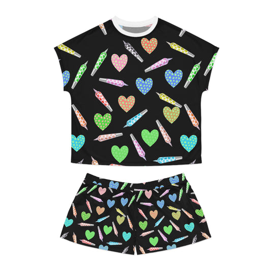 "Joint Love" Women's Short Pajama Set (AOP)