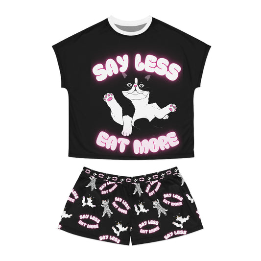 Playful Cat-Themed Women's Pajama Set