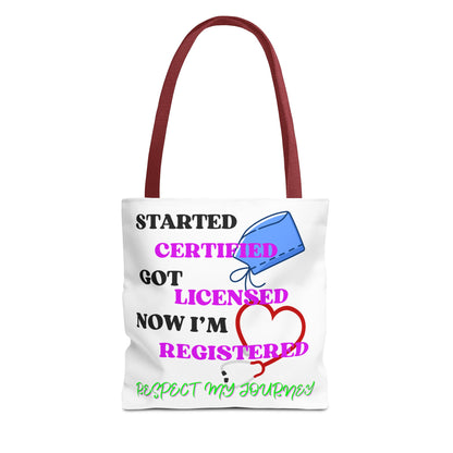 Certified Journey Tote Bag, Inspirational Gift