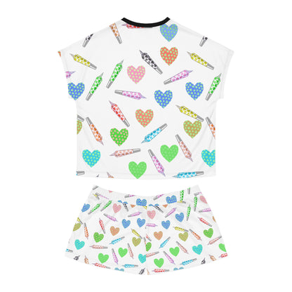 "Joint Love" Women's Short Pajama Set (AOP)