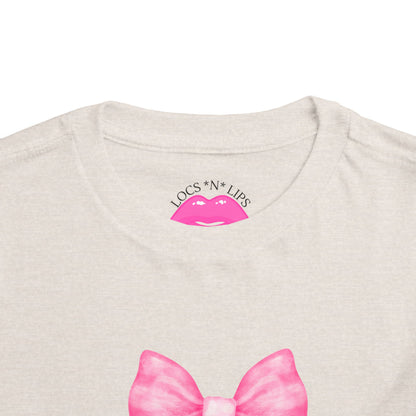 Cute Toddler Tee with Pink Bow Boots Design