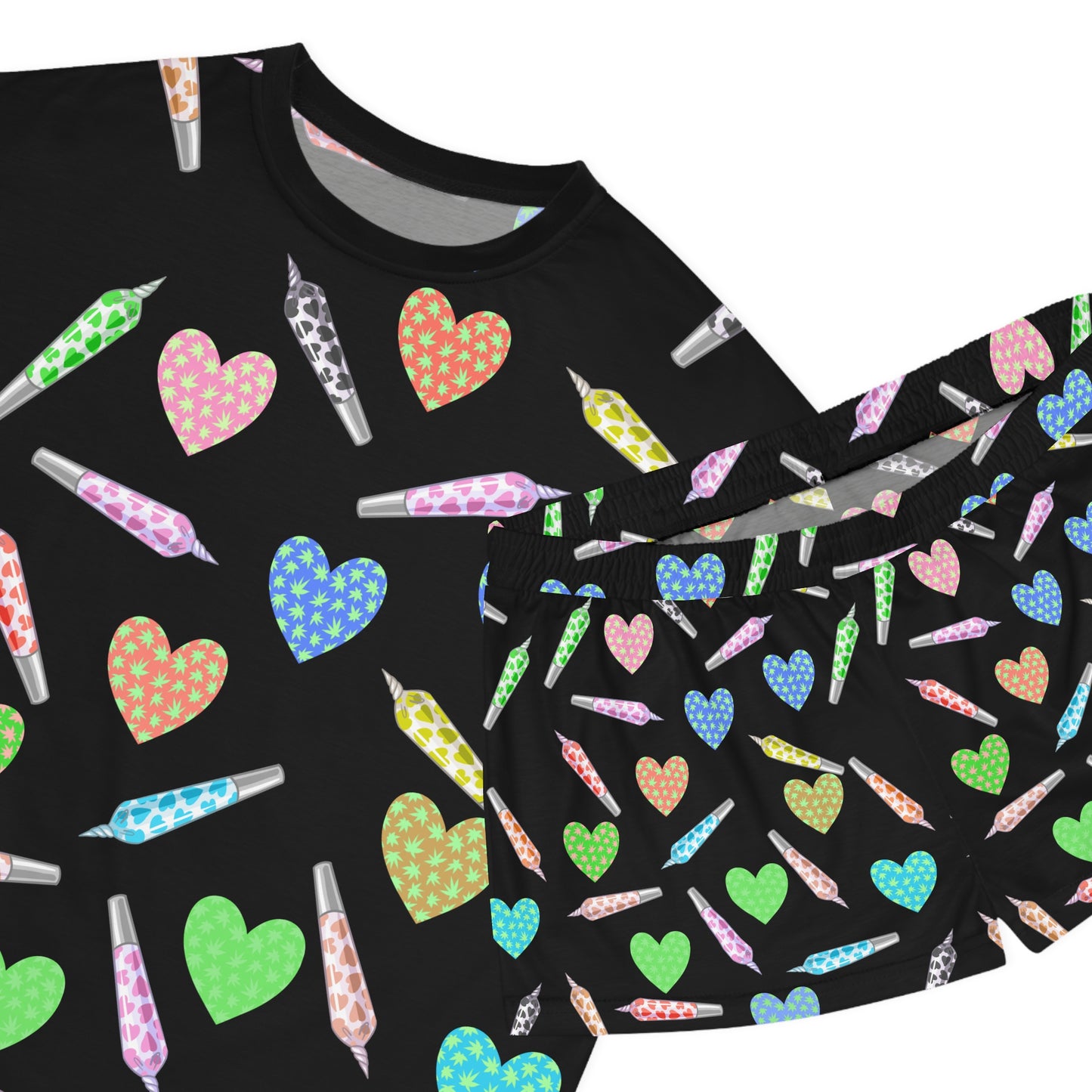 "Joint Love" Women's Short Pajama Set (AOP)