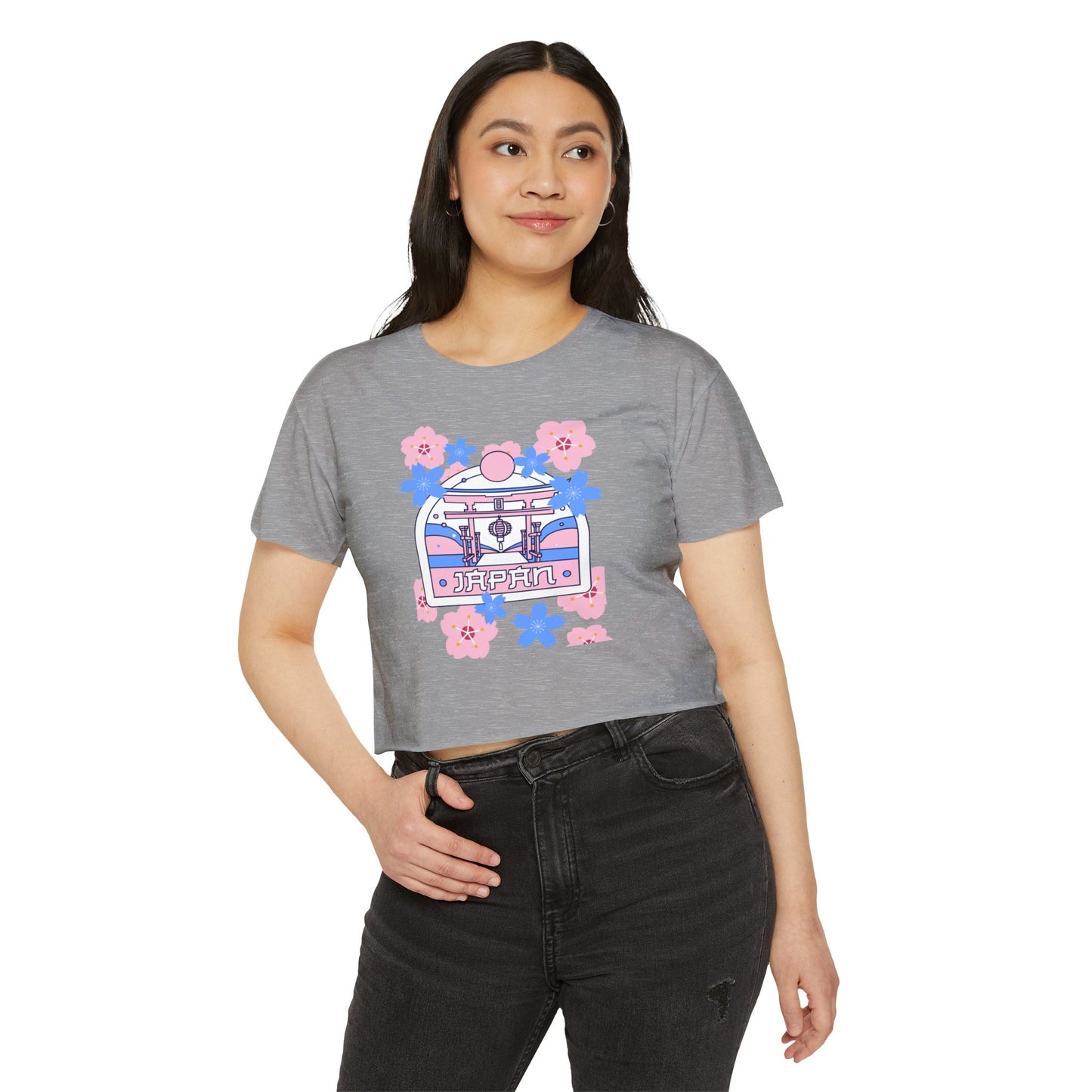Japan Floral Women's Festival Crop Top