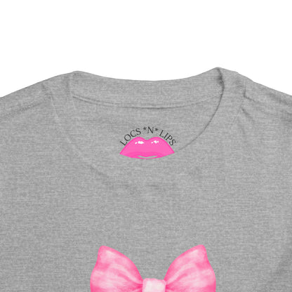 Cute Toddler Tee with Pink Bow Boots Design