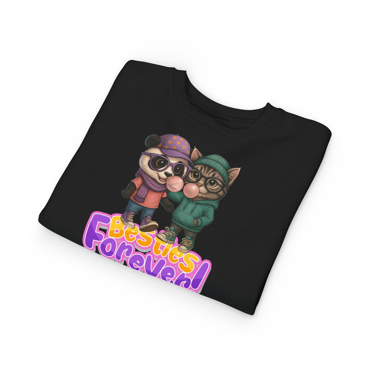 Toddler Sweatshirt - Besties Forever, Cute Friendship