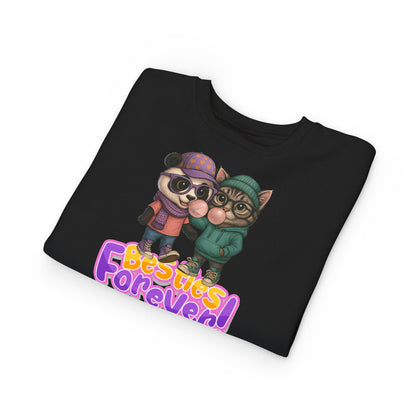 Toddler Sweatshirt - Besties Forever, Cute Friendship